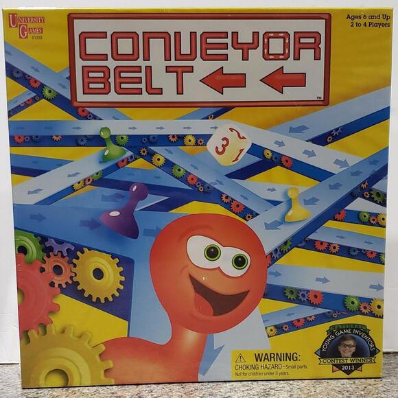 CONVEYOR BELT - FUN EDUCATIONAL KIDS STRATEGY BOARD GAME UNIVERSITY GAMES - Picture 1 of 10